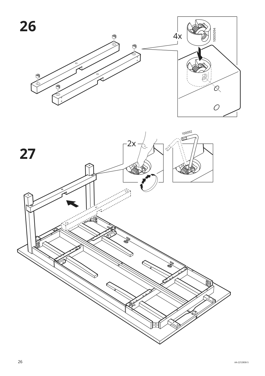 Assembly instructions for IKEA Nordviken extendable table antique stain | Page 26 - IKEA NORDVIKEN / NORDVIKEN table and 6 chairs 993.998.78