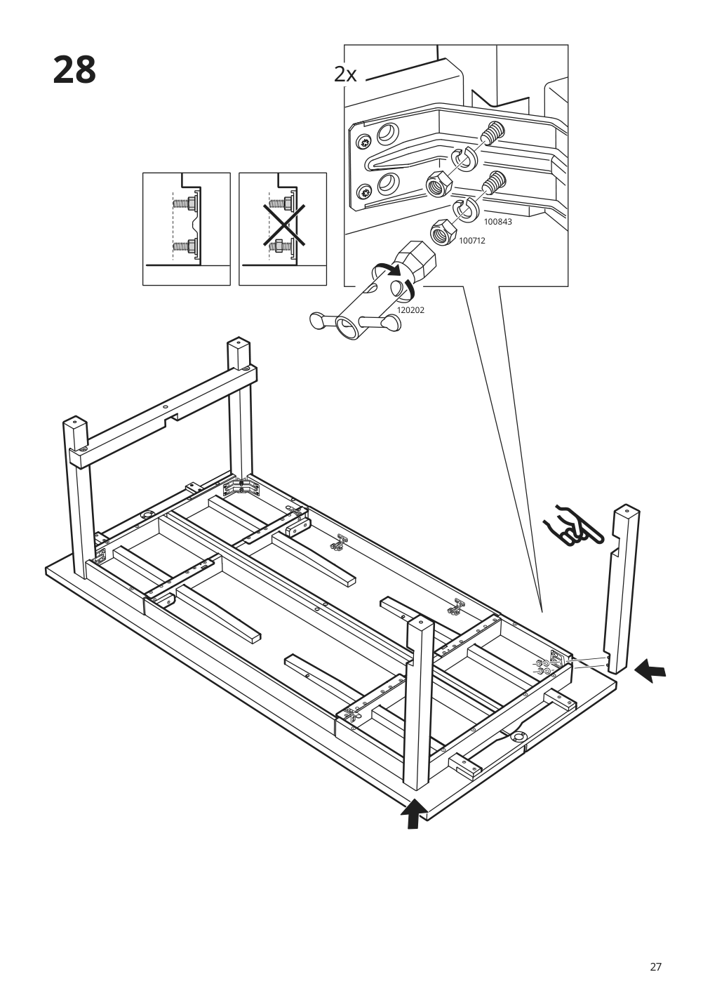 Assembly instructions for IKEA Nordviken extendable table antique stain | Page 27 - IKEA NORDVIKEN extendable table 004.885.43