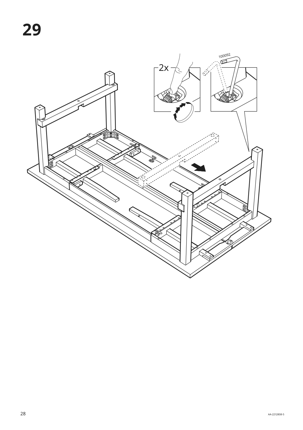 Assembly instructions for IKEA Nordviken extendable table antique stain | Page 28 - IKEA NORDVIKEN / NORRMANSÖ table and 4 chairs 794.261.80