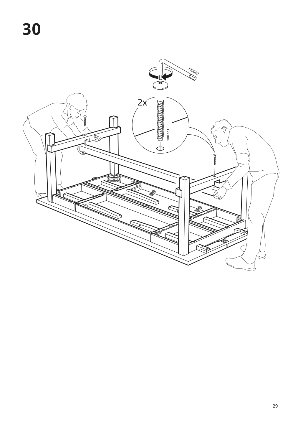 Assembly instructions for IKEA Nordviken extendable table antique stain | Page 29 - IKEA NORDVIKEN / NORDVIKEN table and 6 chairs 493.869.44