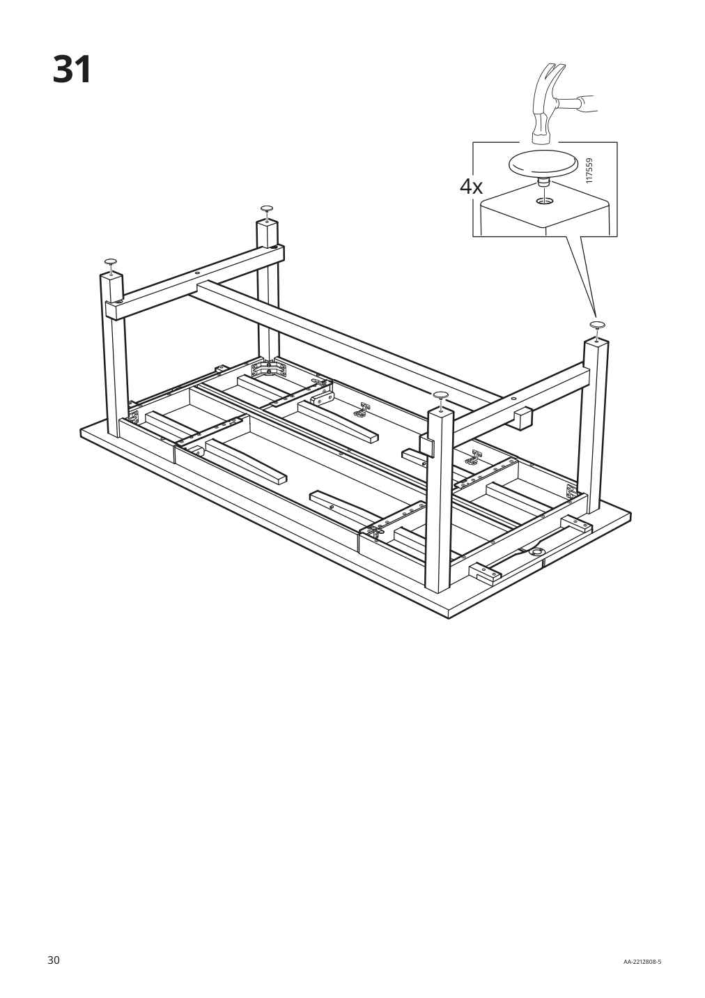 Assembly instructions for IKEA Nordviken extendable table antique stain | Page 30 - IKEA NORDVIKEN extendable table 004.885.43