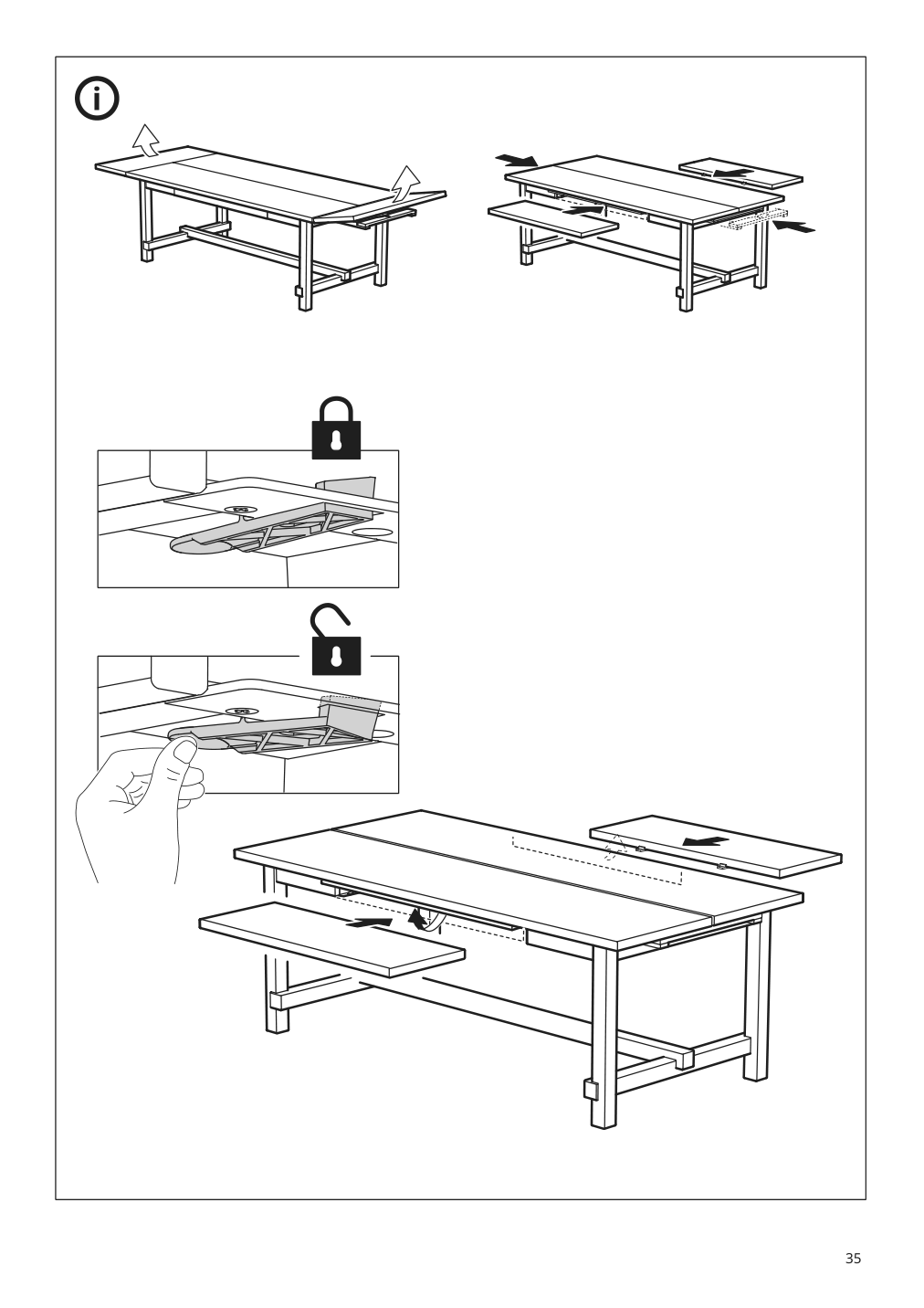 Assembly instructions for IKEA Nordviken extendable table antique stain | Page 35 - IKEA NORDVIKEN / NORRMANSÖ table and 6 chairs 494.261.72