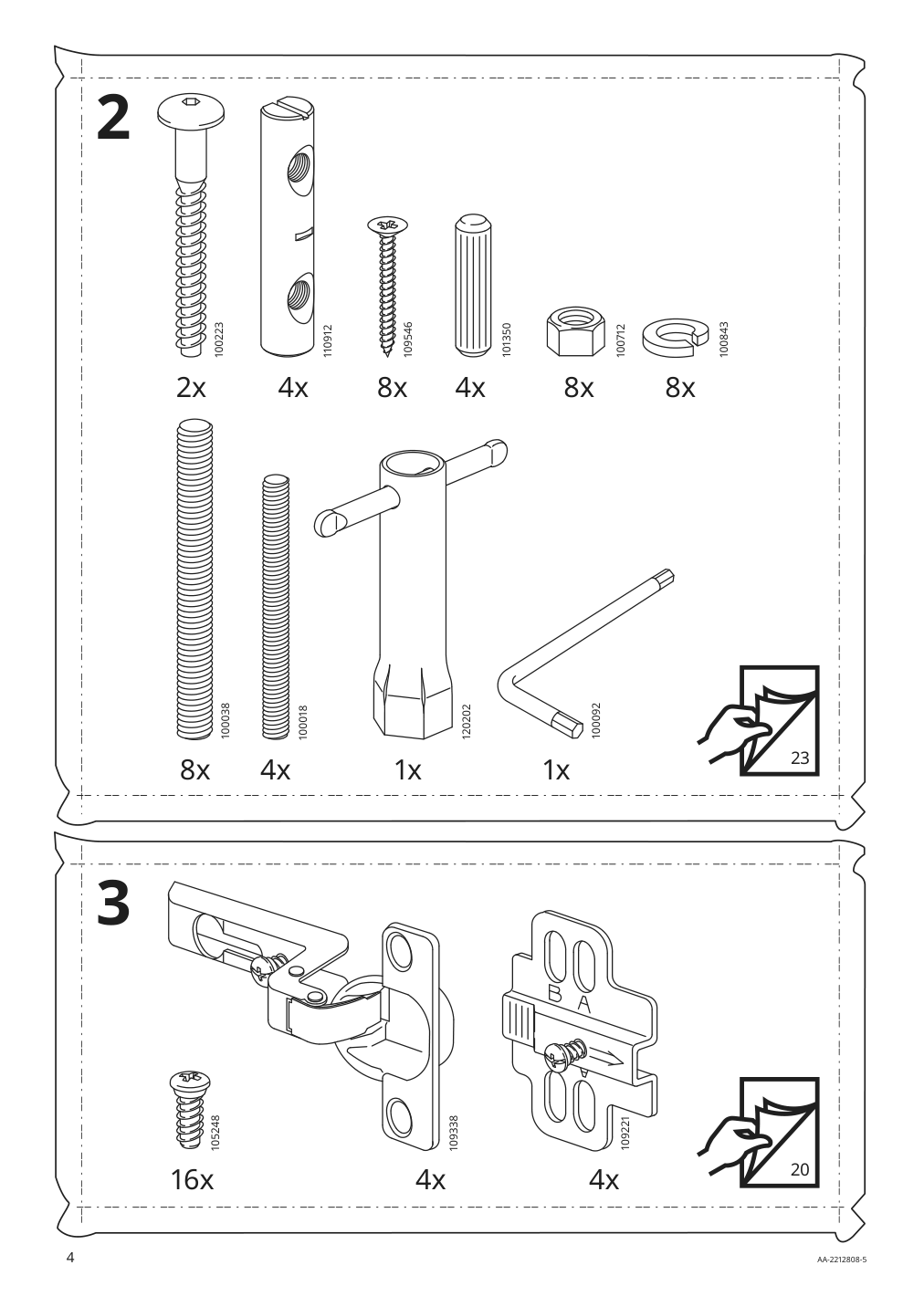 Assembly instructions for IKEA Nordviken extendable table antique stain | Page 4 - IKEA NORDVIKEN / NORDVIKEN table and 6 chairs 993.998.78