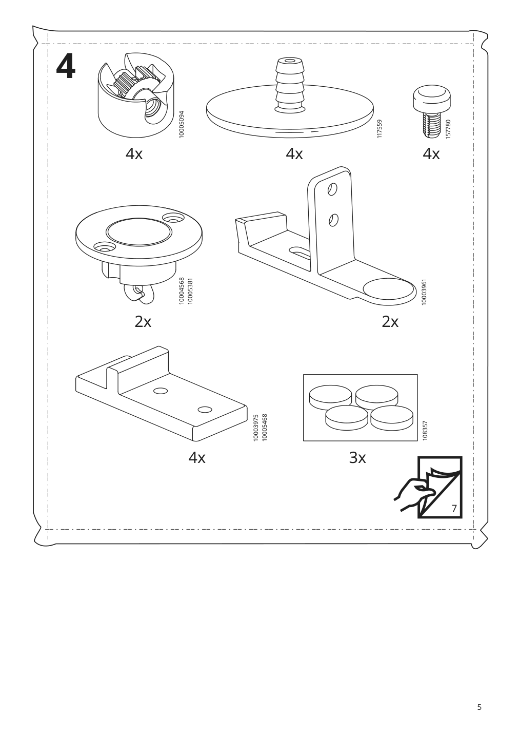 Assembly instructions for IKEA Nordviken extendable table antique stain | Page 5 - IKEA NORDVIKEN / NORDVIKEN table and 6 chairs 493.869.44