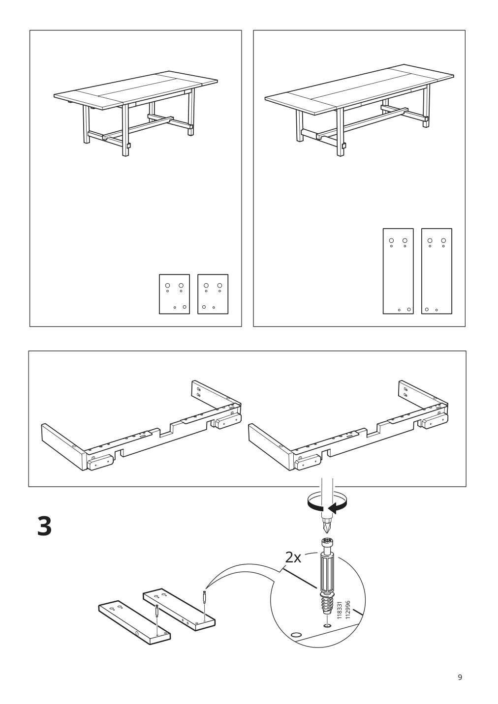 Assembly instructions for IKEA Nordviken extendable table antique stain | Page 9 - IKEA NORDVIKEN / NORRMANSÖ table and 4 chairs 794.261.80