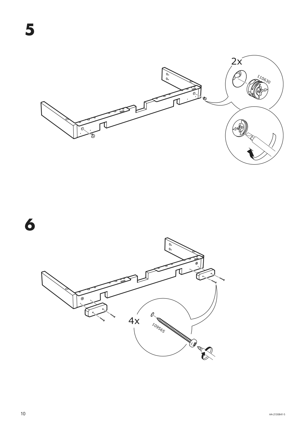 Assembly instructions for IKEA Nordviken extendable table black | Page 10 - IKEA NORDVIKEN / BERGMUND table and 6 chairs 194.082.97