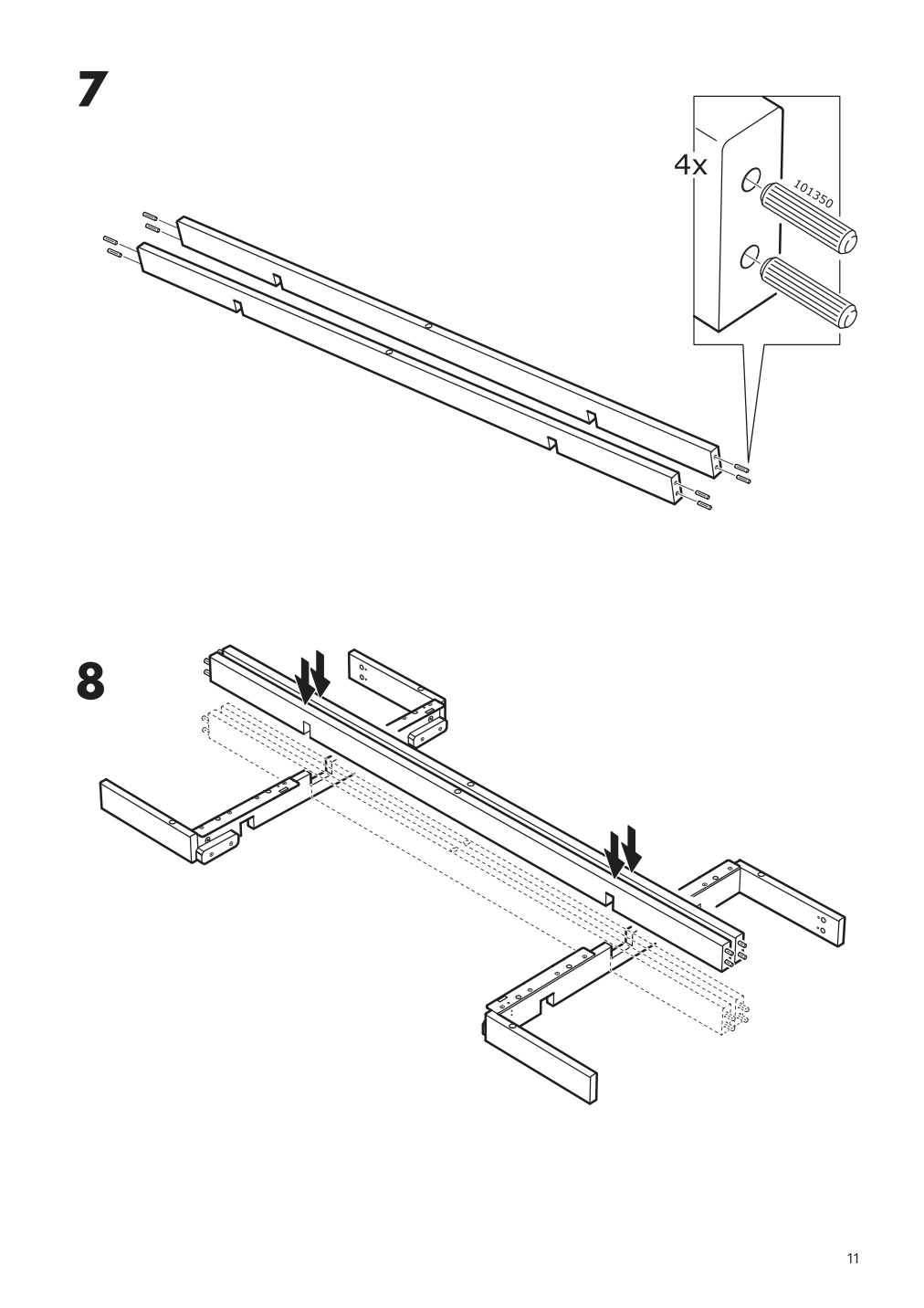 Assembly instructions for IKEA Nordviken extendable table white | Page 11 - IKEA NORDVIKEN / NORDVIKEN table and 4 chairs 493.051.65