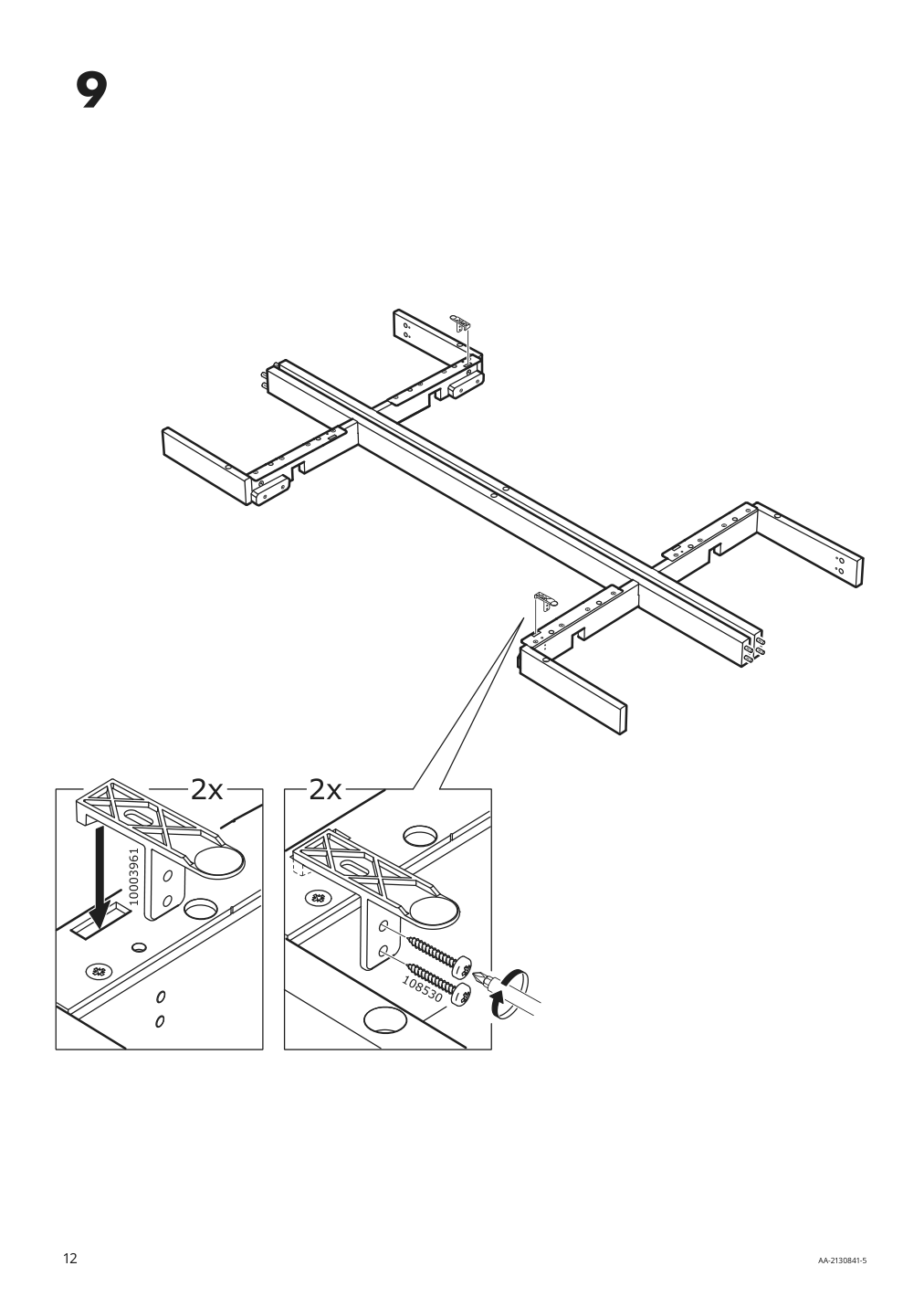 Assembly instructions for IKEA Nordviken extendable table white | Page 12 - IKEA NORDVIKEN / BERGMUND table and 4 chairs 794.073.13