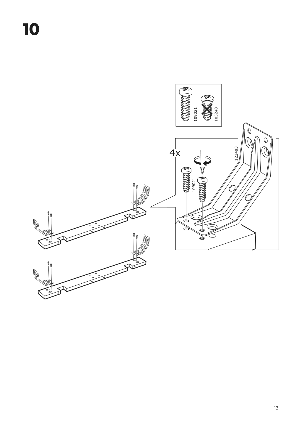 Assembly instructions for IKEA Nordviken extendable table black | Page 13 - IKEA NORDVIKEN / SKOGSBO table and 4 chairs 595.282.07