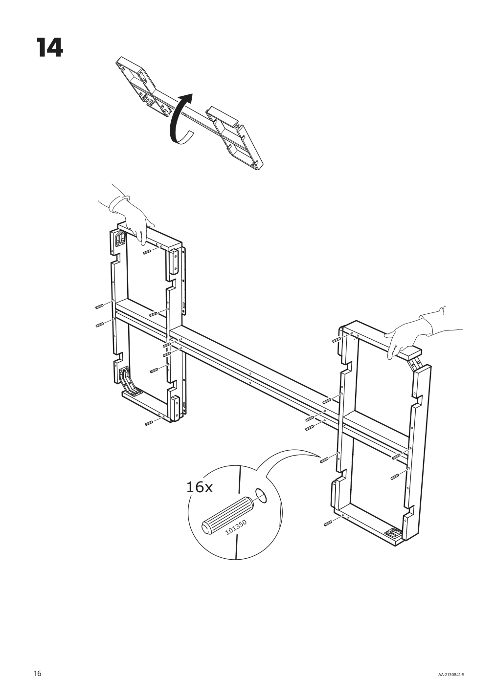 Assembly instructions for IKEA Nordviken extendable table white | Page 16 - IKEA NORDVIKEN / BERGMUND table and 4 chairs 794.073.13