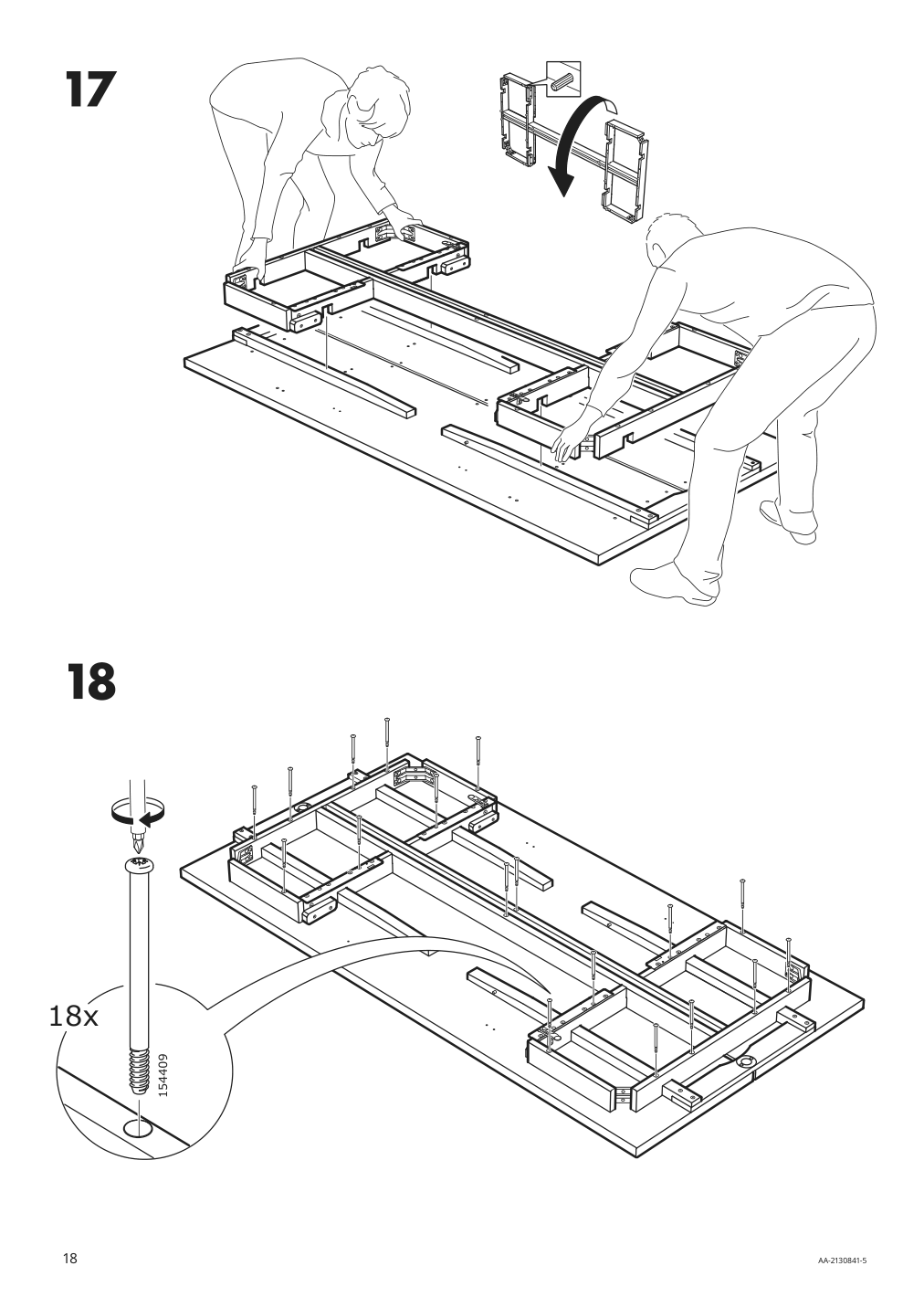 Assembly instructions for IKEA Nordviken extendable table white | Page 18 - IKEA NORDVIKEN / NORRARYD table and 4 chairs 693.051.74