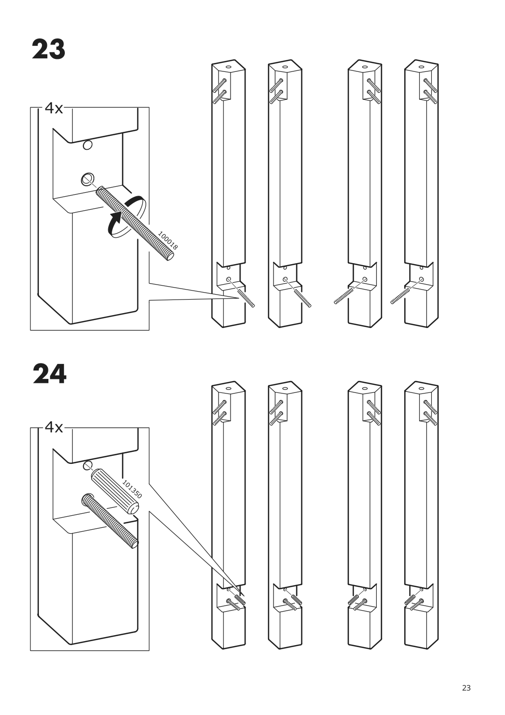 Assembly instructions for IKEA Nordviken extendable table white | Page 23 - IKEA NORDVIKEN / SKOGSBO table and 6 chairs 295.151.07