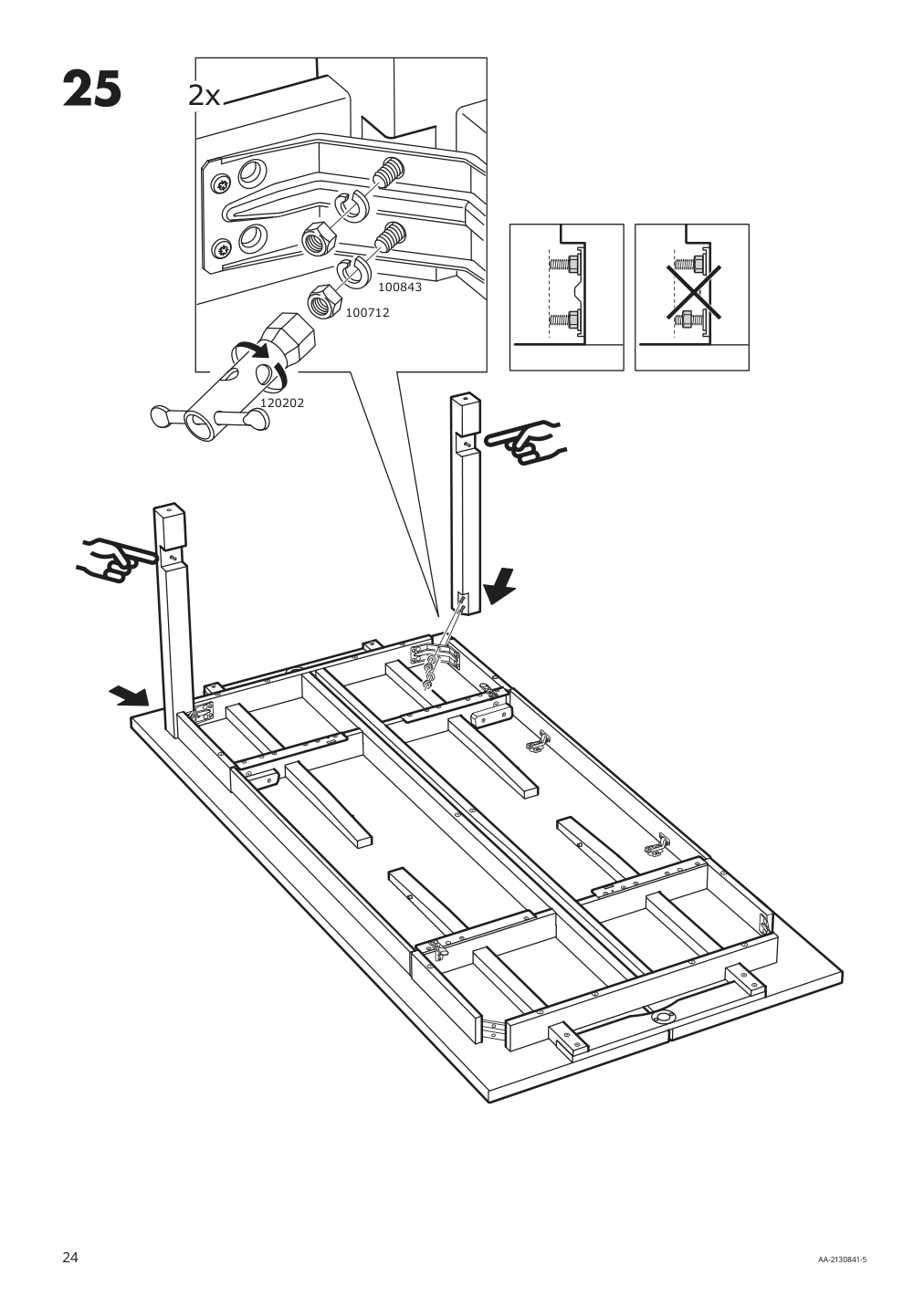 Assembly instructions for IKEA Nordviken extendable table white | Page 24 - IKEA NORDVIKEN extendable table 903.687.15