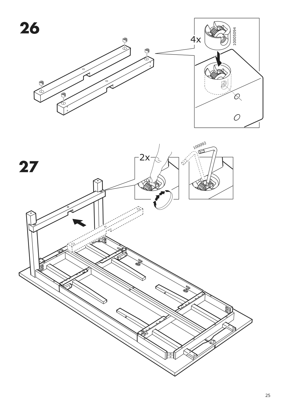 Assembly instructions for IKEA Nordviken extendable table black | Page 25 - IKEA NORDVIKEN / SKOGSBO table and 4 chairs 595.282.07