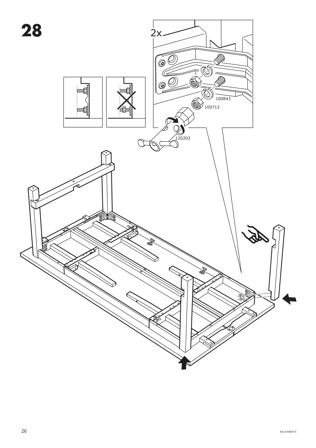 Assembly instructions for IKEA Nordviken extendable table white | Page 26 - IKEA NORDVIKEN / SKOGSBO table and 6 chairs 295.151.07