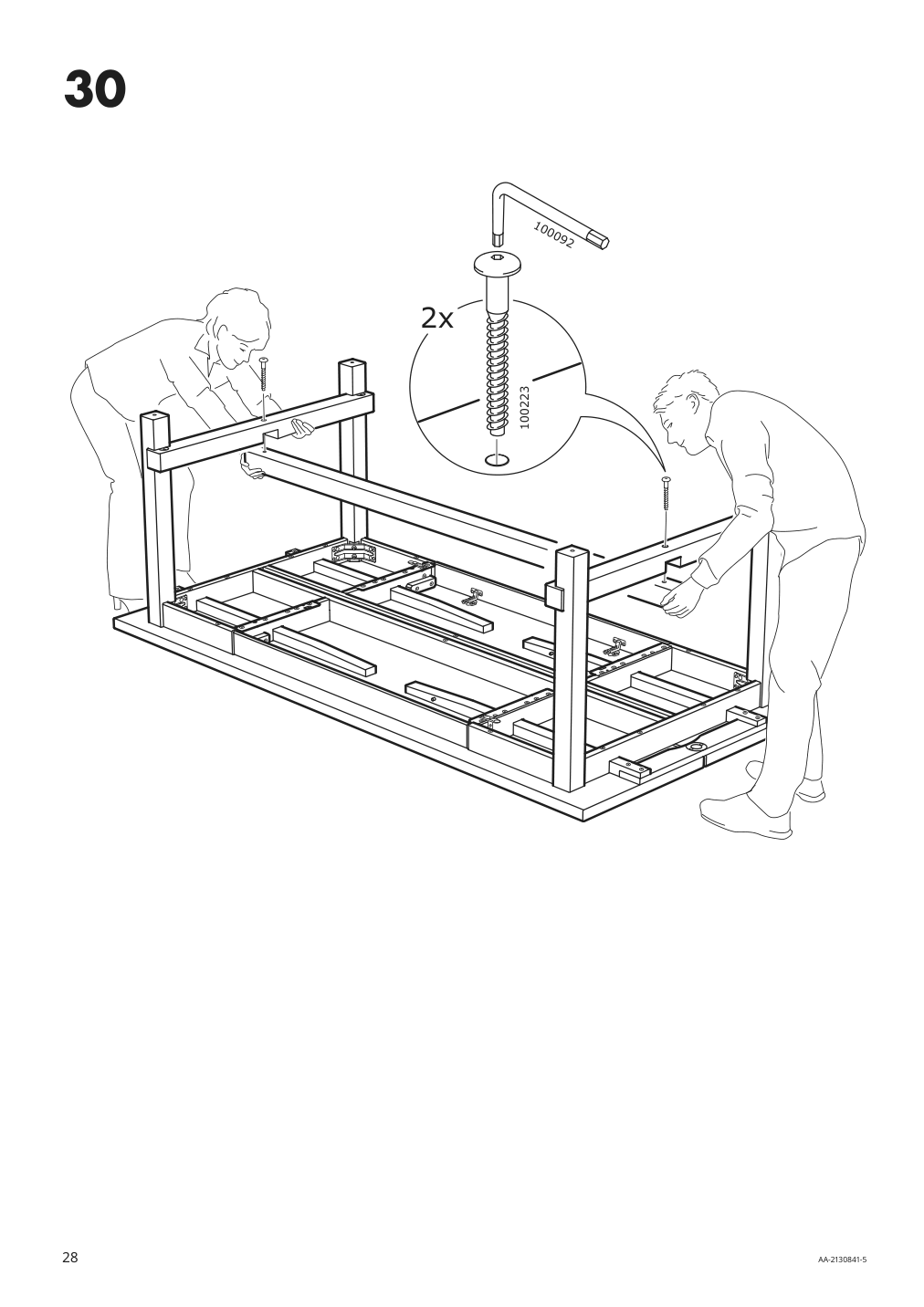 Assembly instructions for IKEA Nordviken extendable table black | Page 28 - IKEA NORDVIKEN / NORDVIKEN table and 4 chairs 593.051.55