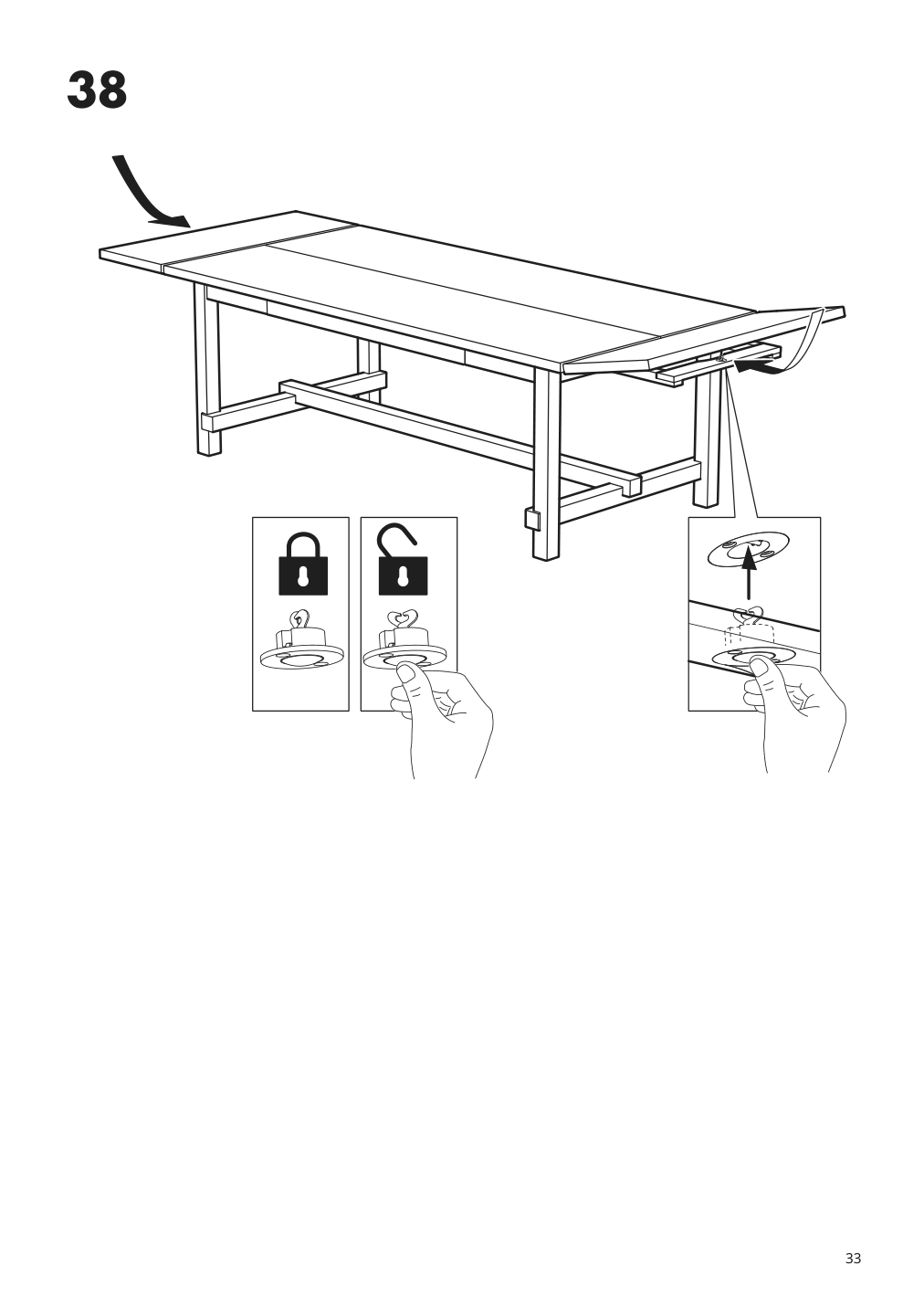 Assembly instructions for IKEA Nordviken extendable table black | Page 33 - IKEA NORDVIKEN / BERGMUND table and 6 chairs 194.082.97