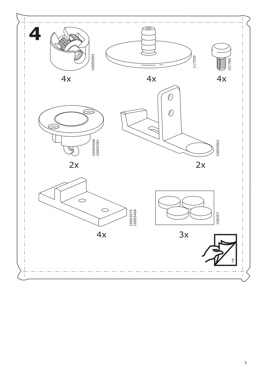 Assembly instructions for IKEA Nordviken extendable table white | Page 5 - IKEA NORDVIKEN / BERGMUND table and 4 chairs 394.074.85