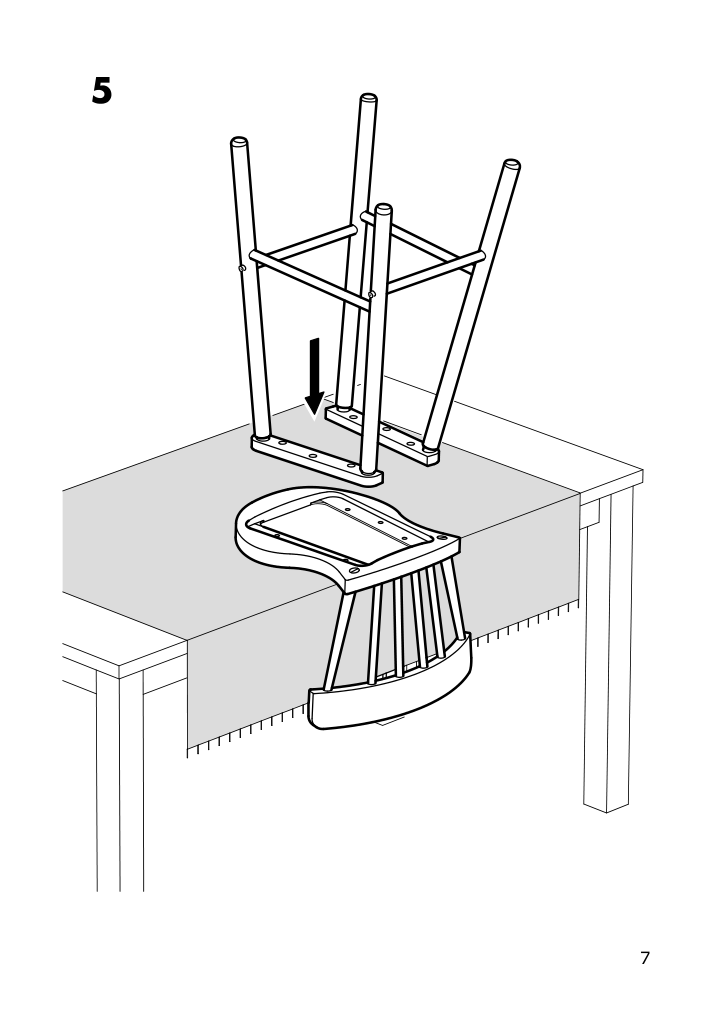 Assembly instructions for IKEA Norraryd bar stool with backrest black | Page 7 - IKEA NORRARYD bar stool with backrest 003.977.36