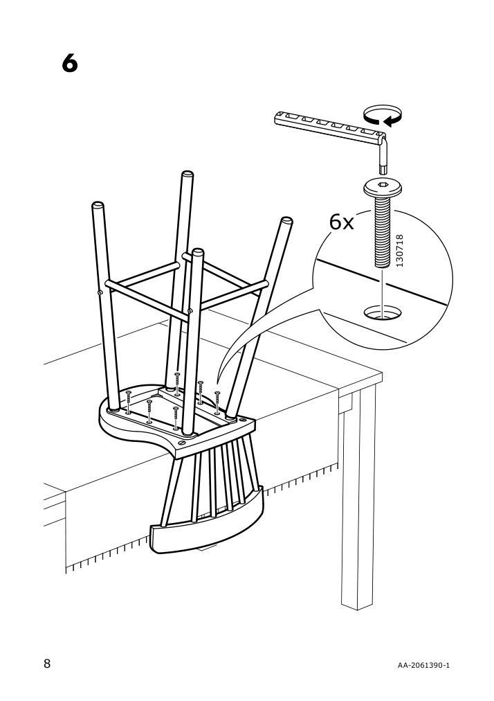 Assembly instructions for IKEA Norraryd bar stool with backrest black | Page 8 - IKEA NORRARYD bar stool with backrest 003.977.36