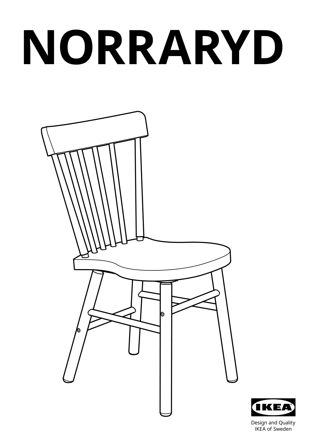 Assembly instructions for IKEA Norraryd chair black | Page 1 - IKEA KLIMPFJÄLL / NORRARYD table and 6 chairs 994.184.24