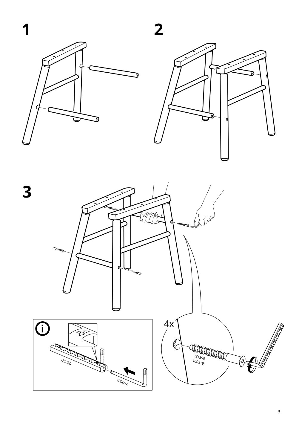 Assembly instructions for IKEA Norraryd chair black | Page 3 - IKEA NORDVIKEN / NORRARYD table and 4 chairs 693.051.74