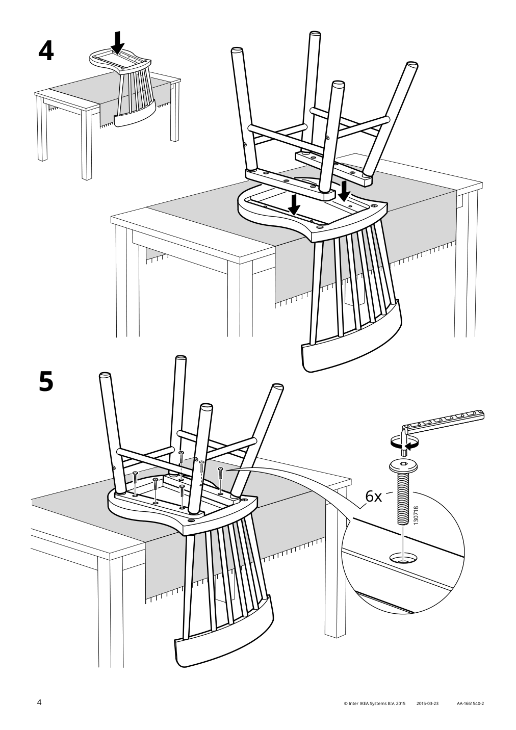 Assembly instructions for IKEA Norraryd chair black | Page 4 - IKEA KLIMPFJÄLL / NORRARYD table and 6 chairs 994.184.24