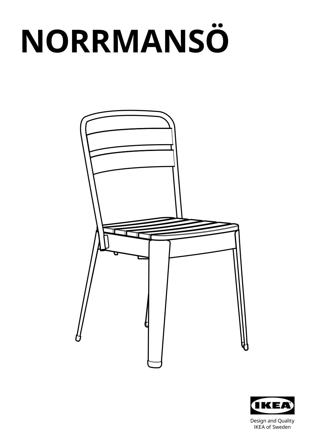 Assembly instructions for IKEA Norrmansoe chair outdoor indoor outdoor beige acacia | Page 1 - IKEA NORDVIKEN / NORRMANSÖ table and 6 chairs 494.261.72