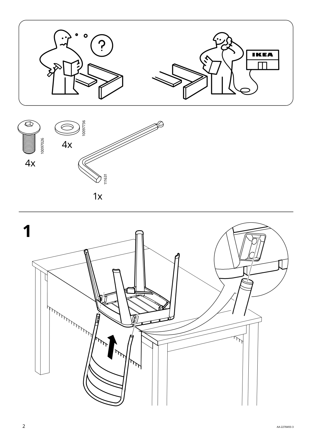 Assembly instructions for IKEA Norrmansoe chair outdoor indoor outdoor beige acacia | Page 2 - IKEA NORDVIKEN / NORRMANSÖ table and 6 chairs 494.261.72