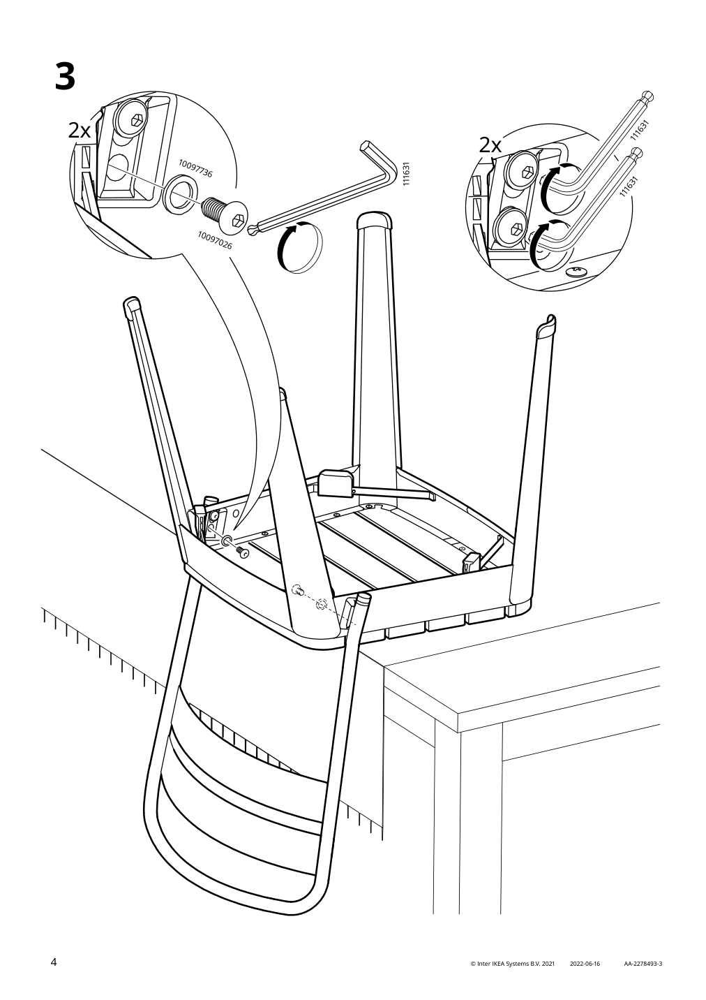 Assembly instructions for IKEA Norrmansoe chair outdoor indoor outdoor beige acacia | Page 4 - IKEA NORDVIKEN / NORRMANSÖ table and 4 chairs 794.261.80