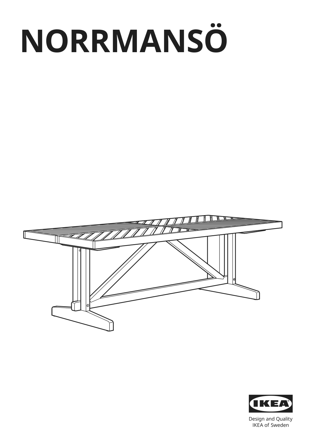 Assembly instructions for IKEA Norrmansoe table outdoor acacia | Page 1 - IKEA NORRMANSÖ table, outdoor 305.007.94