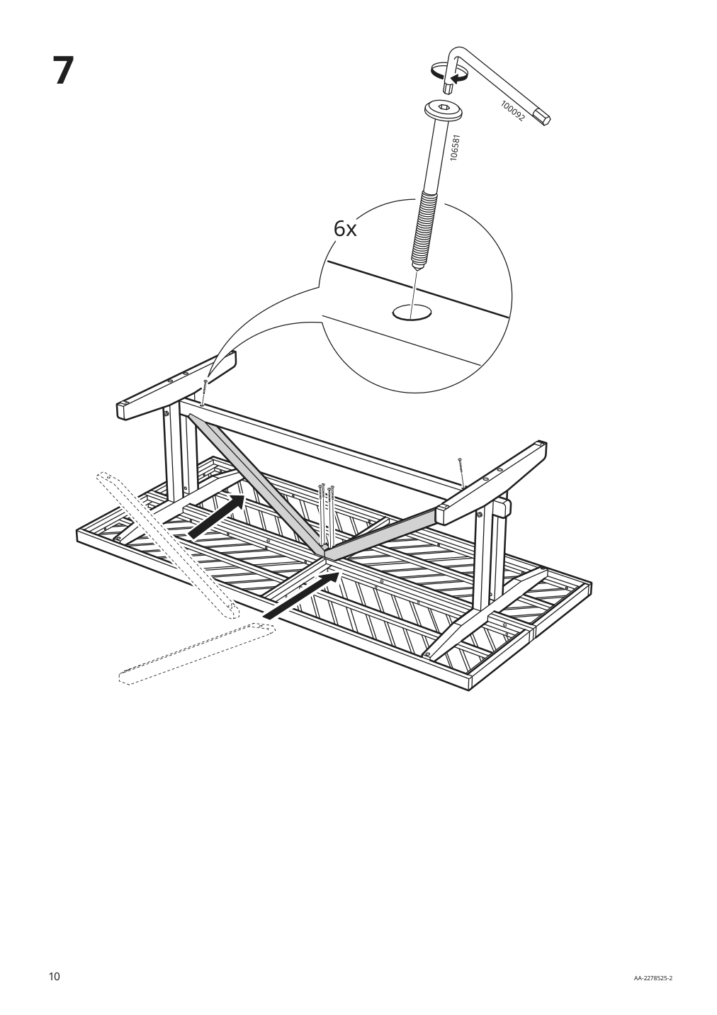 Assembly instructions for IKEA Norrmansoe table outdoor acacia | Page 10 - IKEA NORRMANSÖ table, outdoor 305.007.94