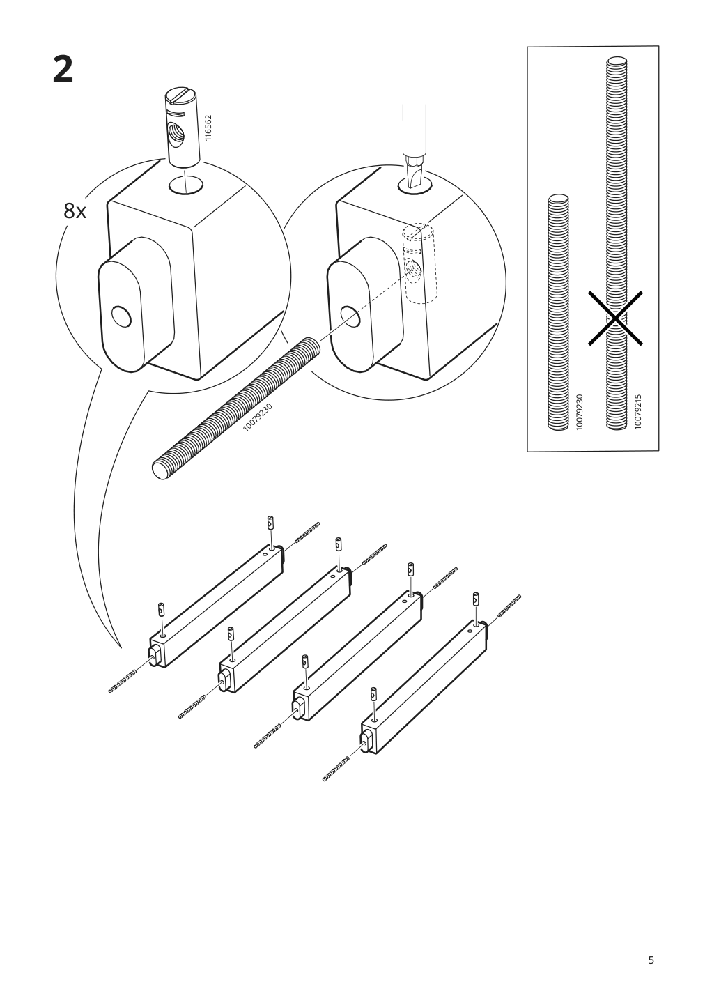 Assembly instructions for IKEA Norrmansoe table outdoor acacia | Page 5 - IKEA NORRMANSÖ table, outdoor 305.007.94