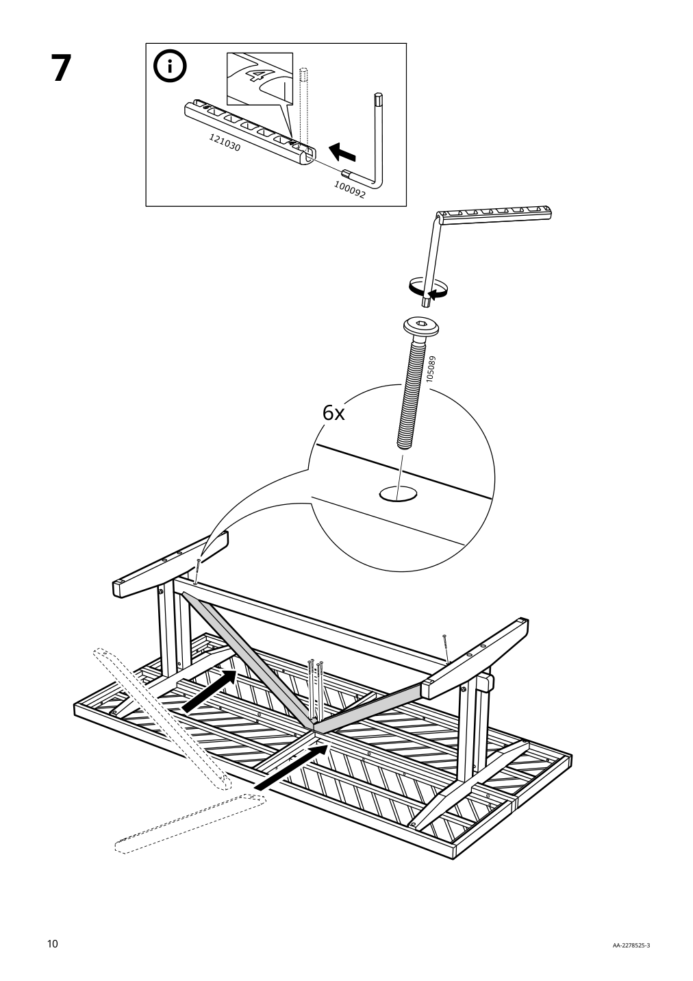 Assembly instructions for IKEA Norrmansoe table outdoor acacia | Page 10 - IKEA NORRMANSÖ / HELGEÖ table with decorating rod 695.357.78