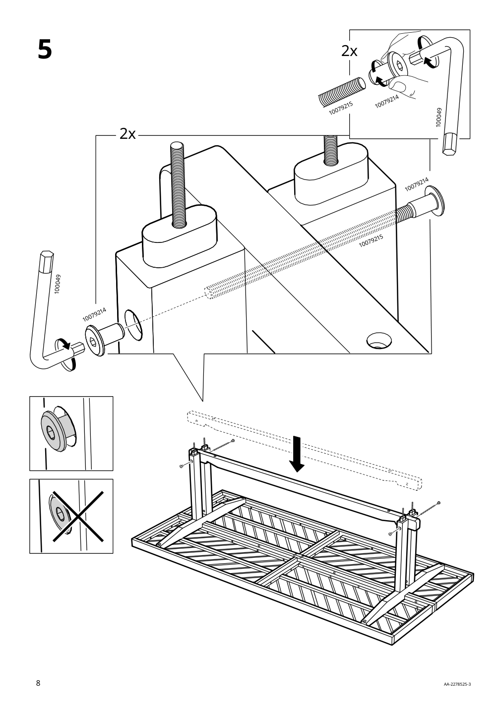 Assembly instructions for IKEA Norrmansoe table outdoor acacia | Page 8 - IKEA NORRMANSÖ / HELGEÖ table with decorating rod 695.357.78