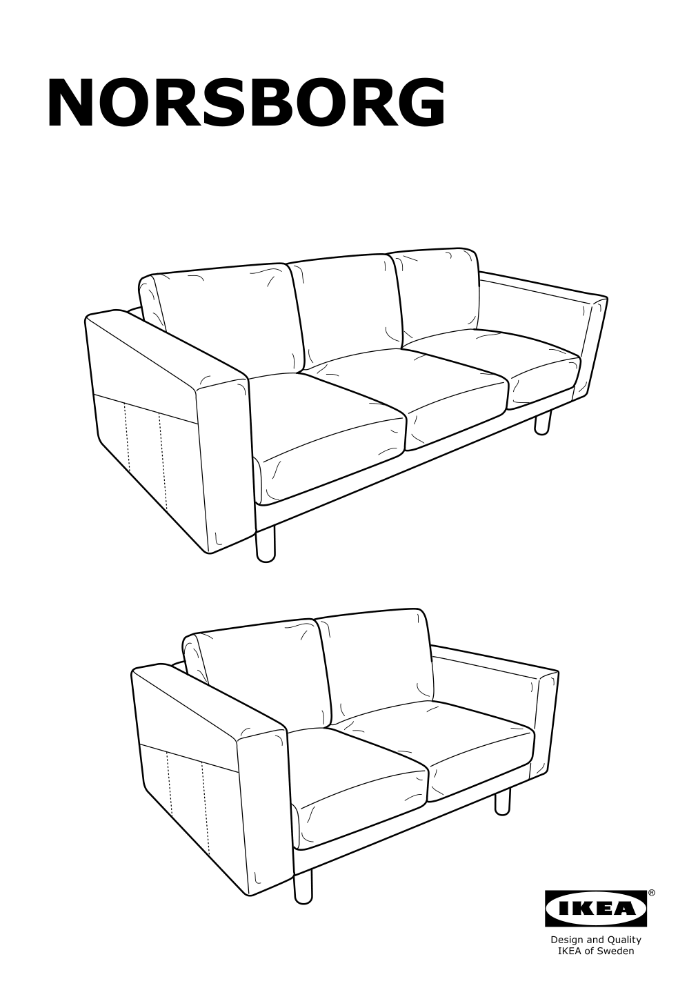 Assembly instructions for IKEA Norsborg cover for armrest edum beige | Page 1 - IKEA NORSBORG cover for armrest 403.826.10