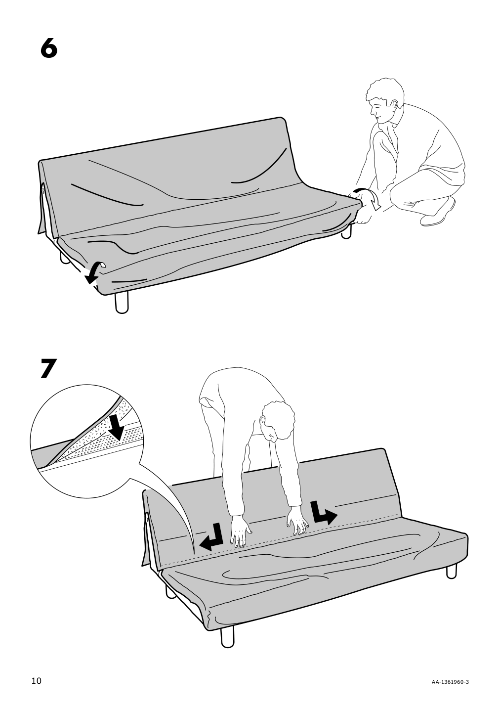 Assembly instructions for IKEA Norsborg cover for armrest edum beige | Page 10 - IKEA NORSBORG cover for armrest 403.826.10