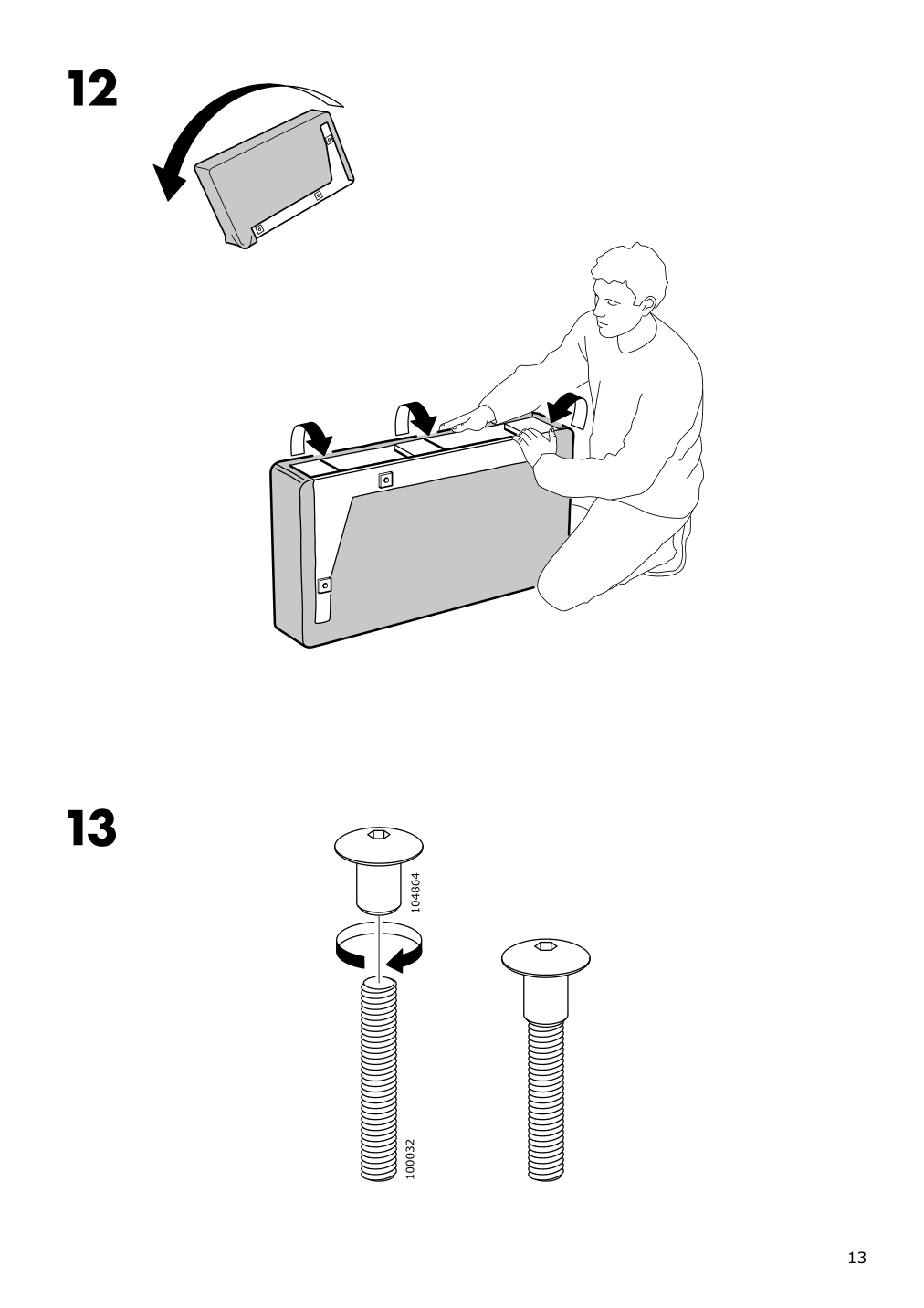 Assembly instructions for IKEA Norsborg cover for armrest edum beige | Page 13 - IKEA NORSBORG cover for armrest 403.826.10