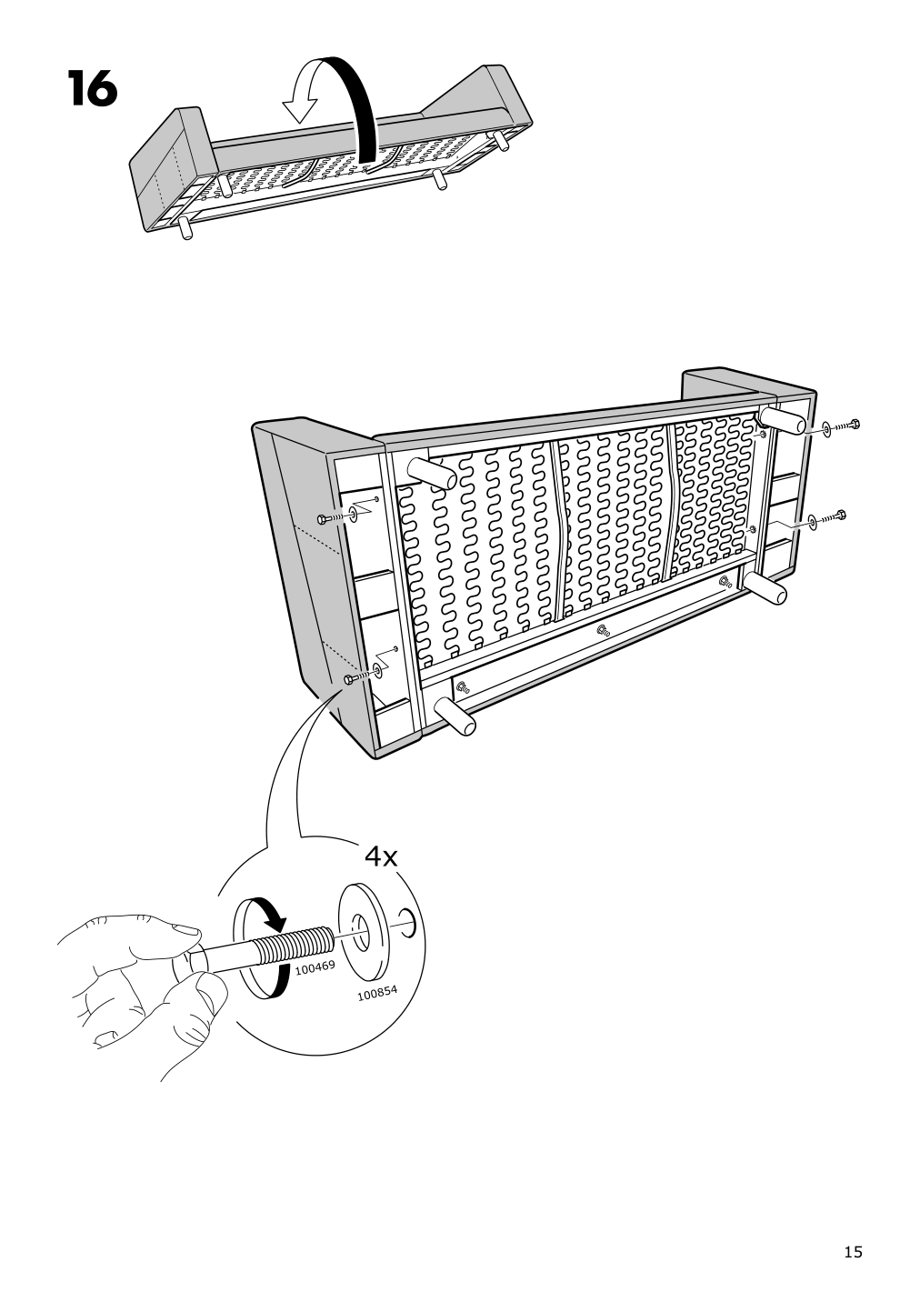 Assembly instructions for IKEA Norsborg cover for armrest edum beige | Page 15 - IKEA NORSBORG cover for armrest 403.826.10