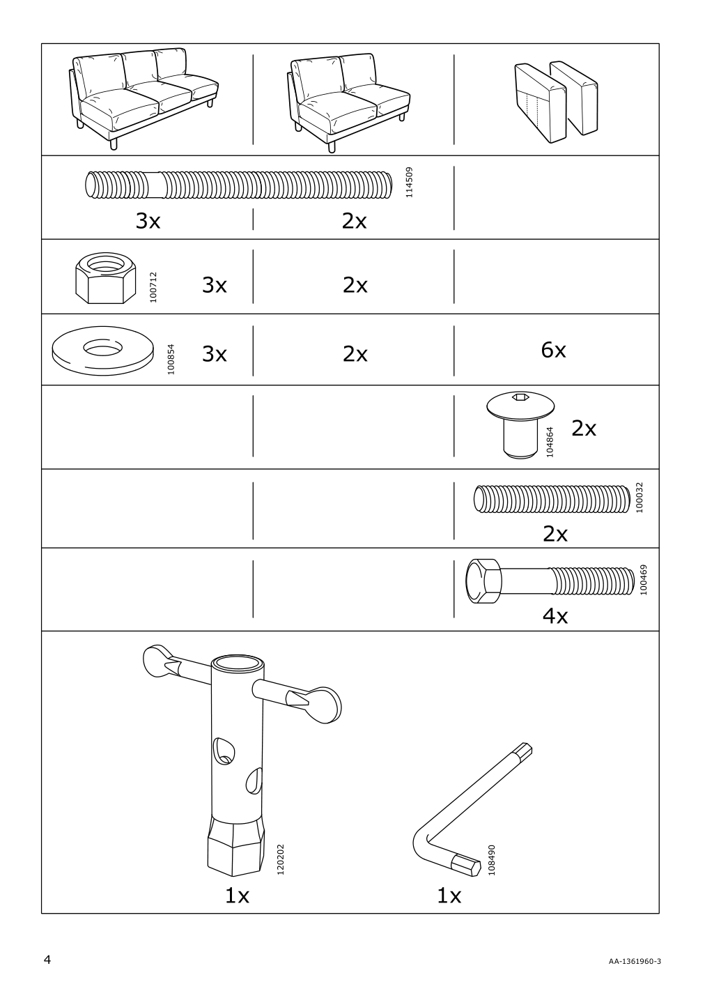 Assembly instructions for IKEA Norsborg cover for armrest edum beige | Page 4 - IKEA NORSBORG cover for armrest 403.826.10