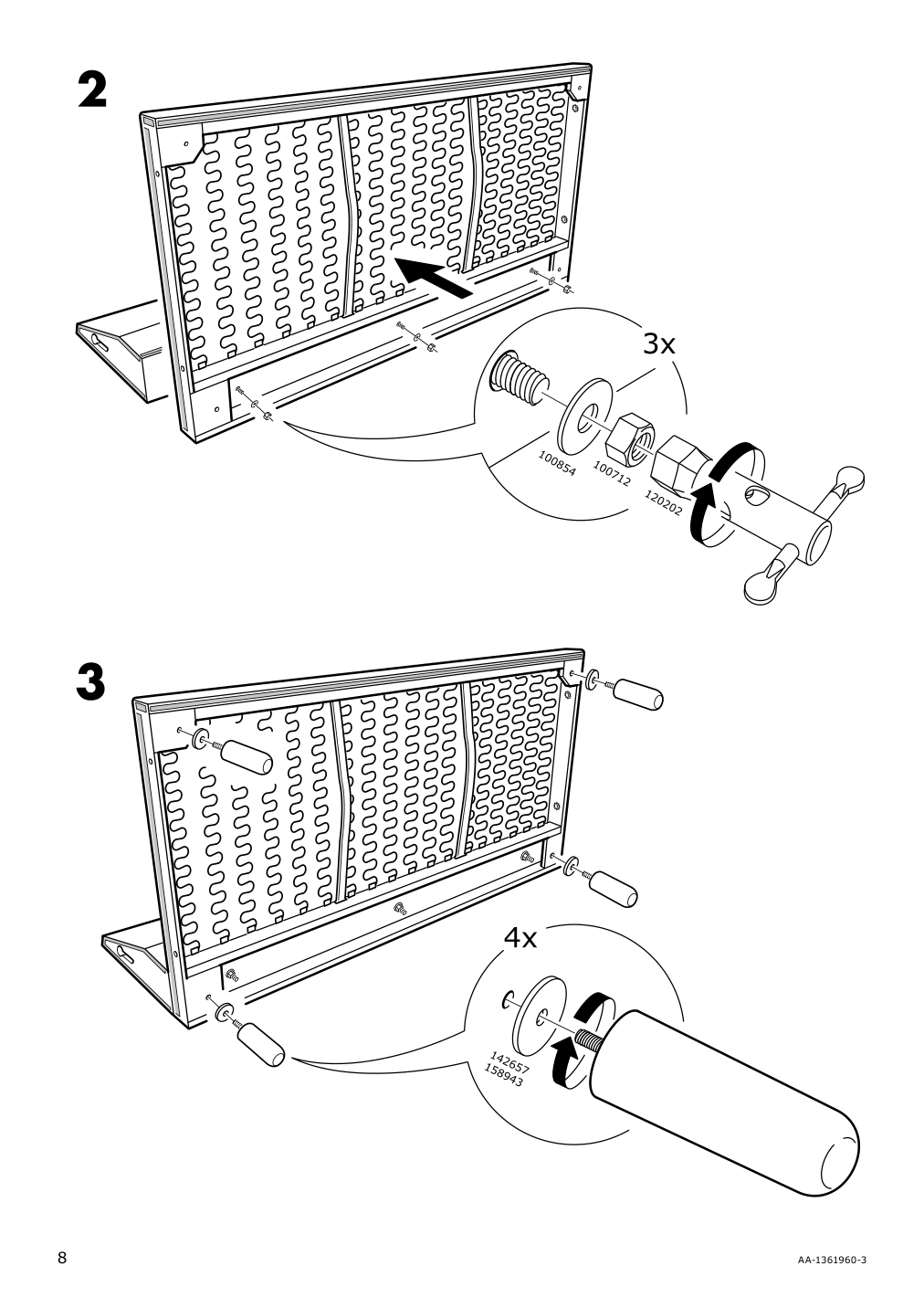 Assembly instructions for IKEA Norsborg cover for armrest edum beige | Page 8 - IKEA NORSBORG cover for armrest 403.826.10