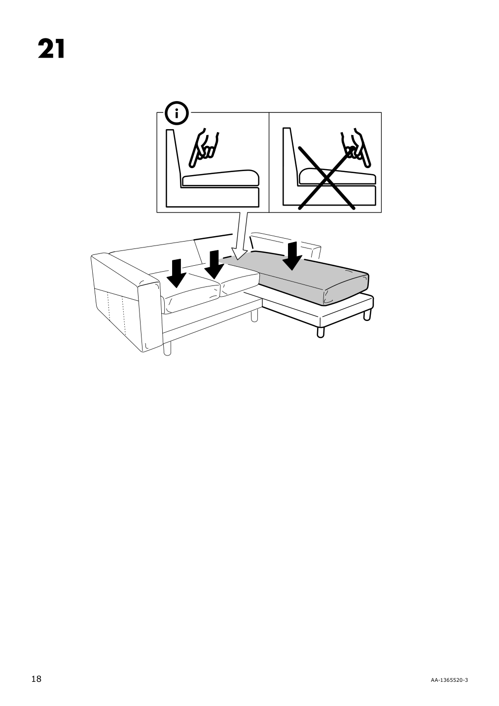 Assembly instructions for IKEA Norsborg cover for chaise edum bright green | Page 18 - IKEA NORSBORG cover for chaise 903.826.22