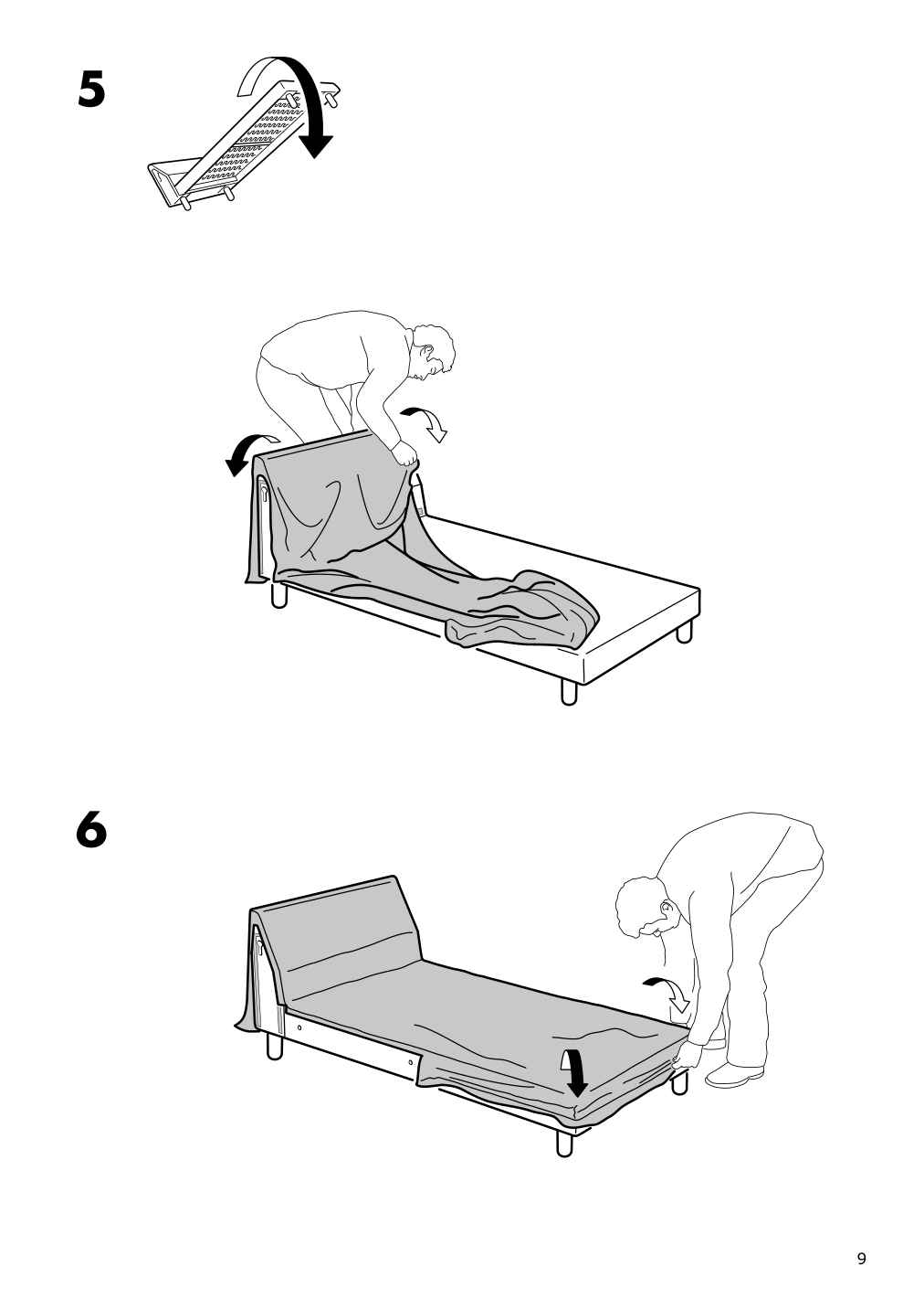 Assembly instructions for IKEA Norsborg cover for chaise edum bright green | Page 9 - IKEA NORSBORG cover for chaise 903.826.22