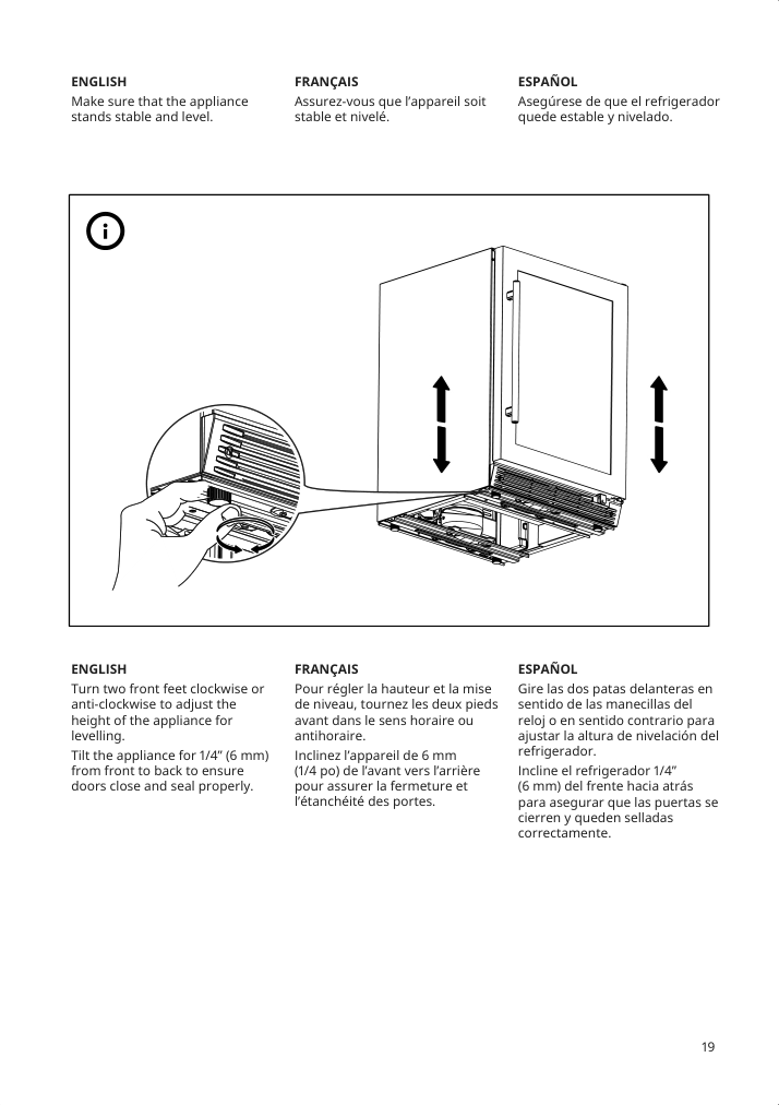 Assembly instructions for IKEA Numrerad 52 bottle wine cooler stainless steel | Page 19 - IKEA NUMRERAD 52-bottle wine cooler 404.621.50