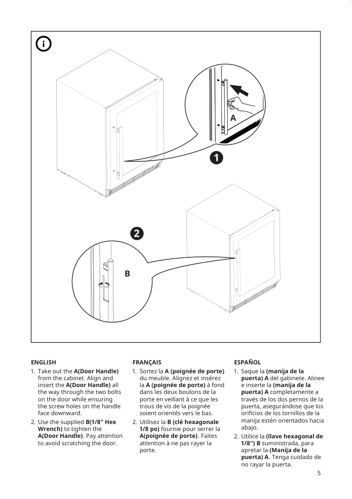 Assembly instructions for IKEA Numrerad 52 bottle wine cooler stainless steel | Page 5 - IKEA NUMRERAD 52-bottle wine cooler 404.621.50