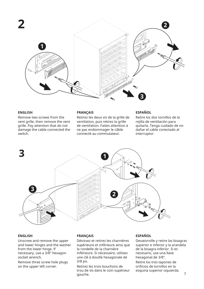 Assembly instructions for IKEA Numrerad 52 bottle wine cooler stainless steel | Page 7 - IKEA NUMRERAD 52-bottle wine cooler 404.621.50