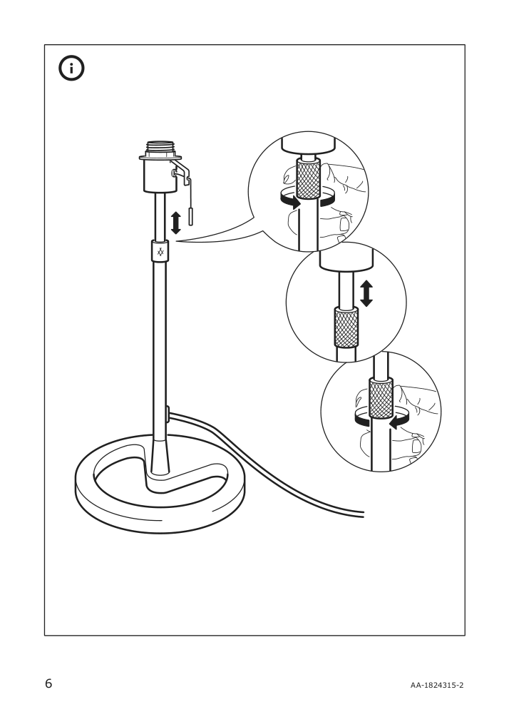 Assembly instructions for IKEA Nyfors table lamp nickel plated white | Page 6 - IKEA NYFORS table lamp 003.031.15