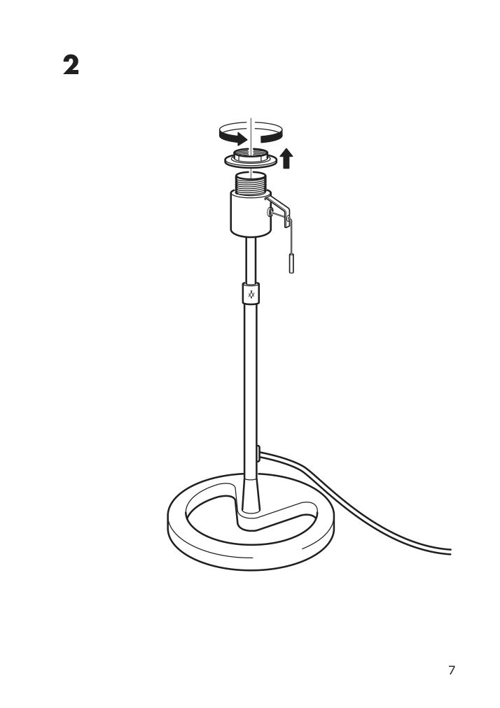 Assembly instructions for IKEA Nyfors table lamp nickel plated white | Page 7 - IKEA NYFORS table lamp 003.031.15