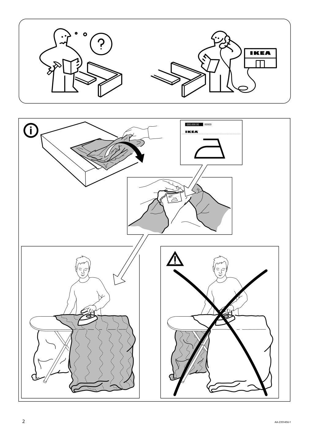 Assembly instructions for IKEA Nyhamn cover for sleeper sofa hyllie beige | Page 2 - IKEA NYHAMN cover for sleeper sofa 104.381.85