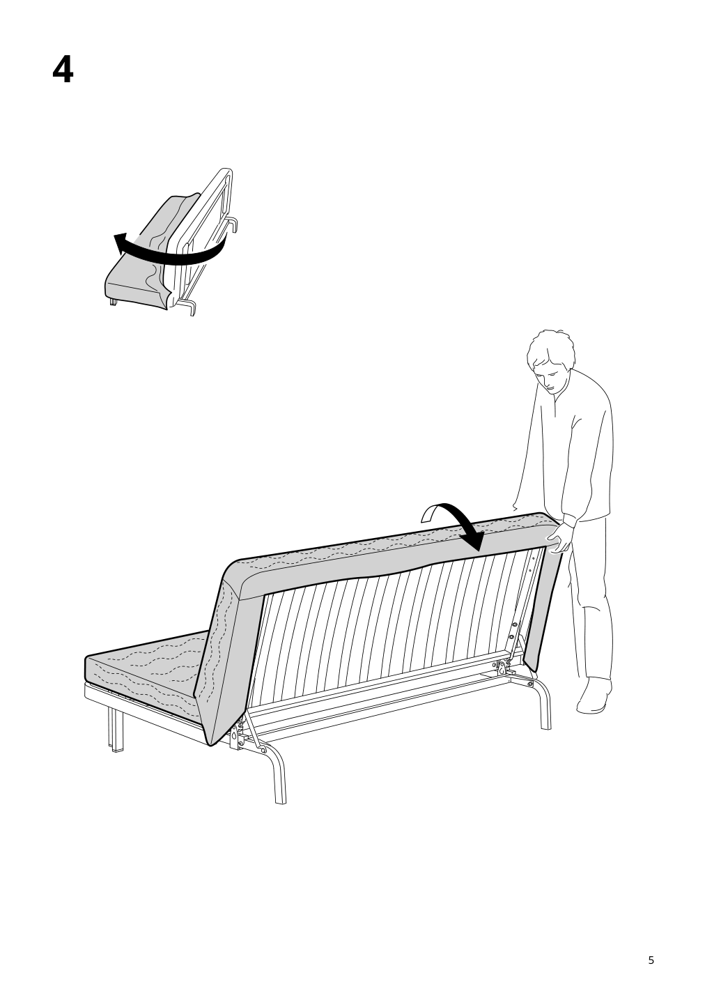 Assembly instructions for IKEA Nyhamn cover for sleeper sofa hyllie beige | Page 5 - IKEA NYHAMN cover for sleeper sofa 104.381.85